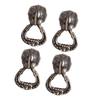 4Pcs Heavy Duty Zinc Alloy Drawer Handle Elegant Design for Cupboard Cabinet Door Dresser Wardrobe Pull Hardware Fixture