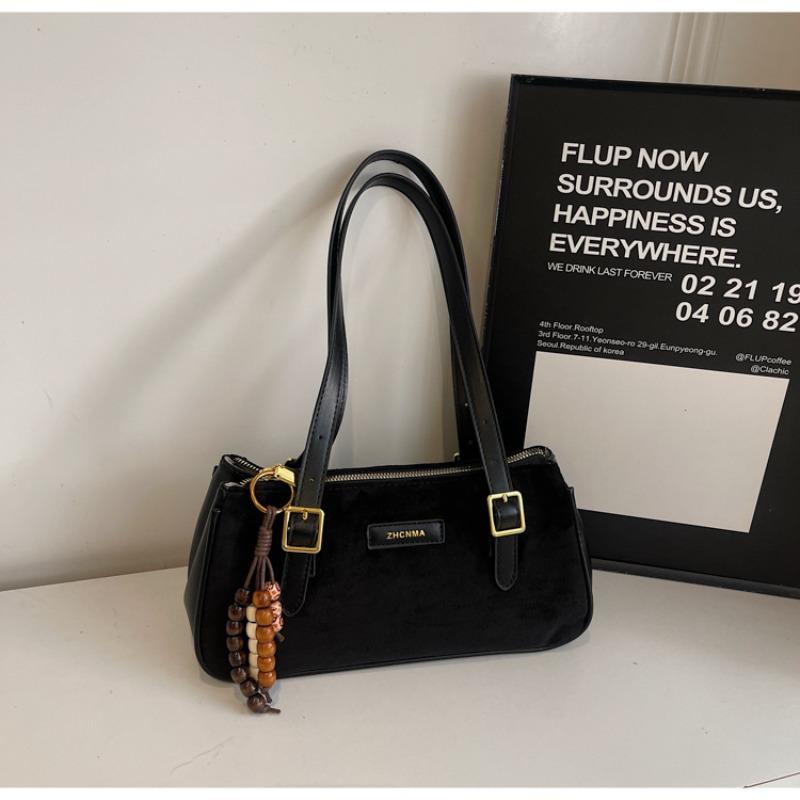 Сумка для поездок на работу - Стильная однолямочная сумка под мышку - Нишевая и простая сумка чёрный