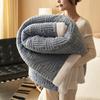 2026 new double-layer jacquard lint thickened air conditioner blanket, lamb lint nap blanket, milk lint sofa shawl blanket