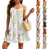 Women's Sleeveless Sling Loose Casual Elegant Beach Floral Print Dress