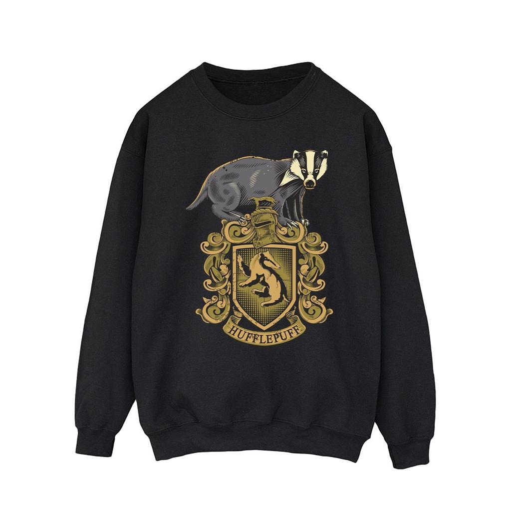 HARRY POTTER Mens Hufflepuff Sketch Crest Sweatshirt