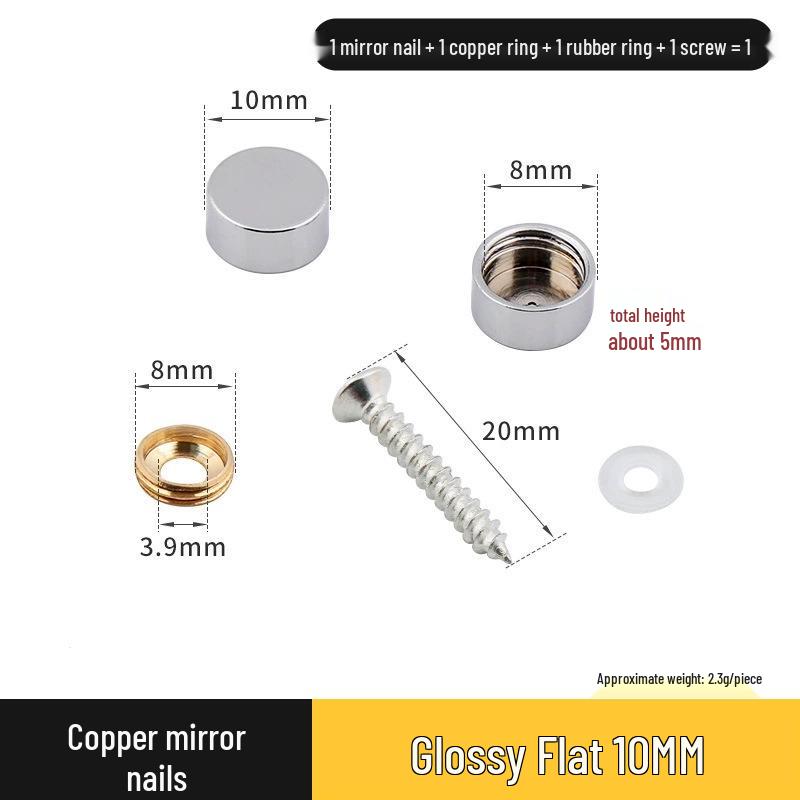 

Copper Mirror Nail Cap for Decorative Covers
