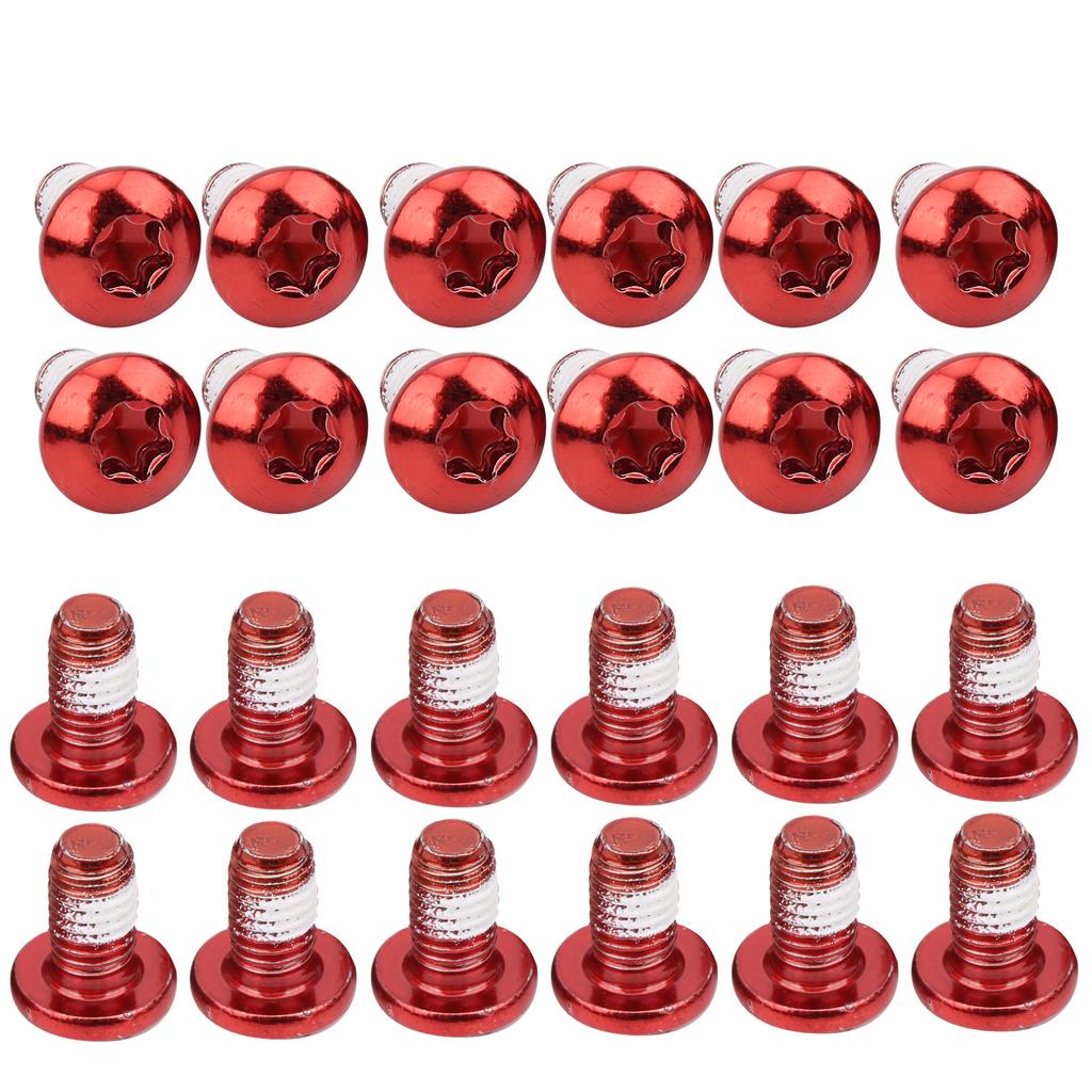 24pz ZTTO Viti per Freni a Disco da Bicicletta T25 Bulloni Colorati M5x10mm0.4in Acciaio Resistenza all'UsuraRosso
