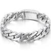 Classico Bracciale a Catena Cubana da Uomo 13MM Lucidato a Specchio Acciaio Inossidabile Solido Bracciali Accessorio Gioiello per Uomo Maschio