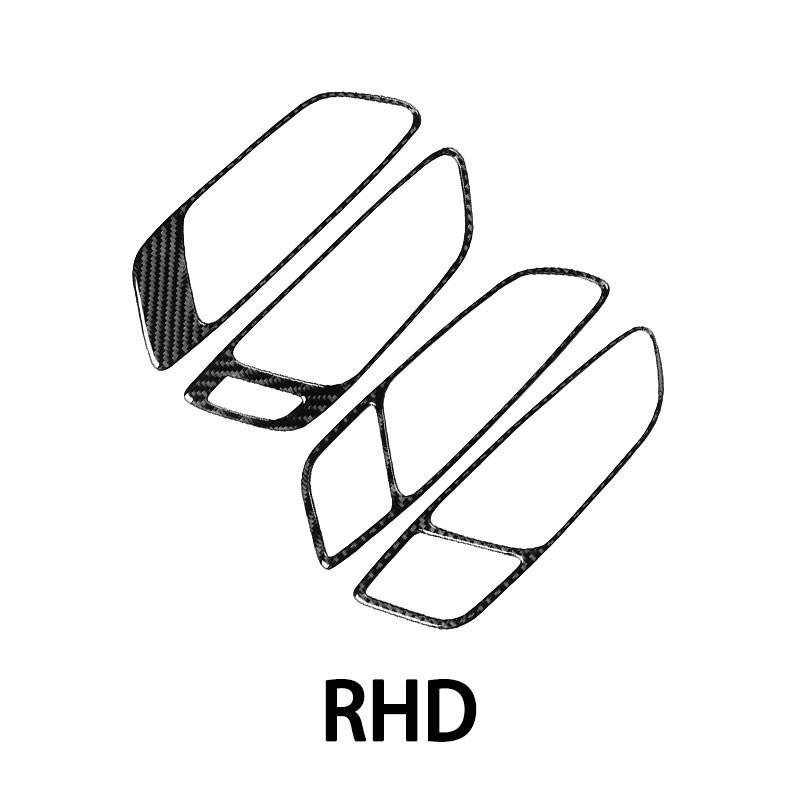 Soft Carbon Fiber For Seat Leon 2013 2014 2015 2016 2017 2018   Car Styling Interior Door Handle Bowl Frame Cover Trim