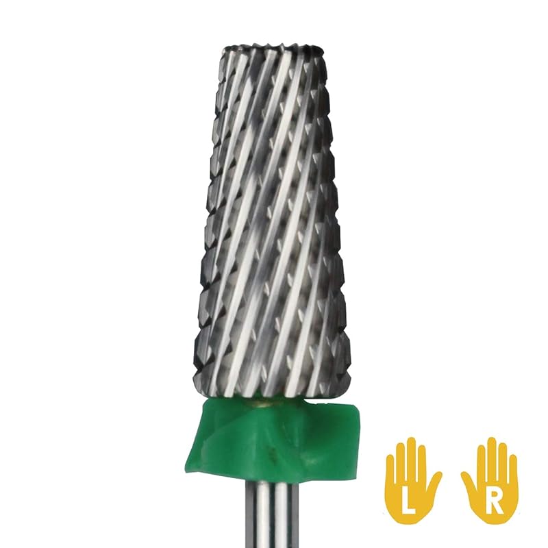 C & I 5 in 1 Multi-function Tapered Shape Nail Drill, Cross Teeth Edition, Professional Drill Bit for Nail Manicure Machine (Double Fine - XXF)