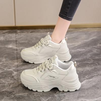 22 Autumn New Sports Heightening Dad Shoes Non-slip Soft-soled Platform Casual Shoes