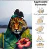 1pc Jungle Leopard Lightweight Flannel Blanket, Comfortable and Warm Blanket, for Office and Camping Sofa Bed, Livingroom101