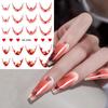 French 3D Simplified Line Nail Art Stickers Irregular Line Press On Nails Decals Manicure Decorations Diy