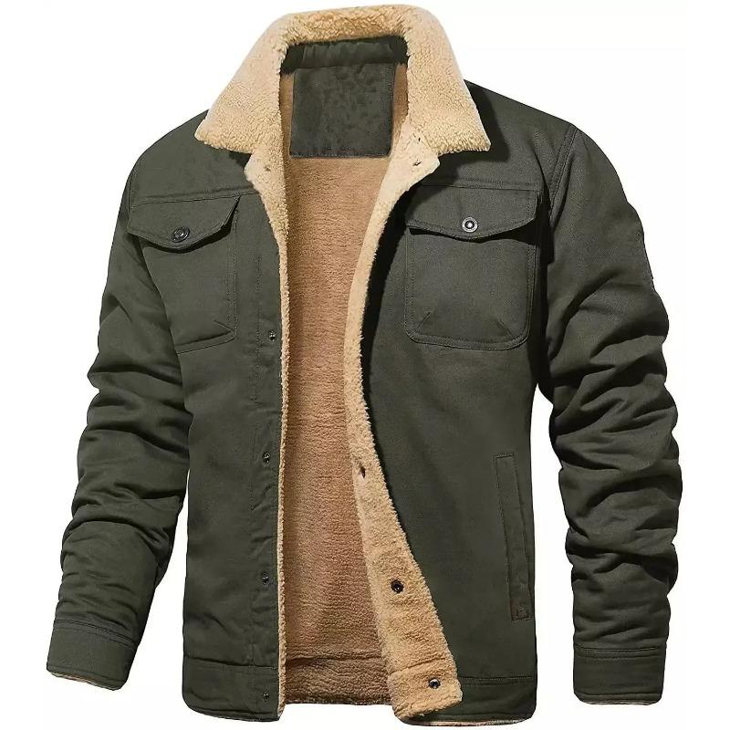 2025 Men's Thick Warm Plush Fleece Jacket Coats Autumn Winter Casual Thicker Jackets Outwear for Men Oversized Warm Clothes Male
