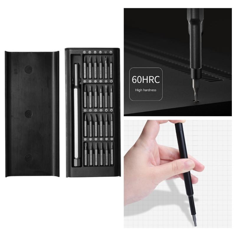 Conjunto de Chaves de Fenda 24 em 1 Magnético Bits de Precisão Reparo Torx Catraca Chave de Fenda Para Laptop Antiderrapante Ferramenta Manual Doméstica