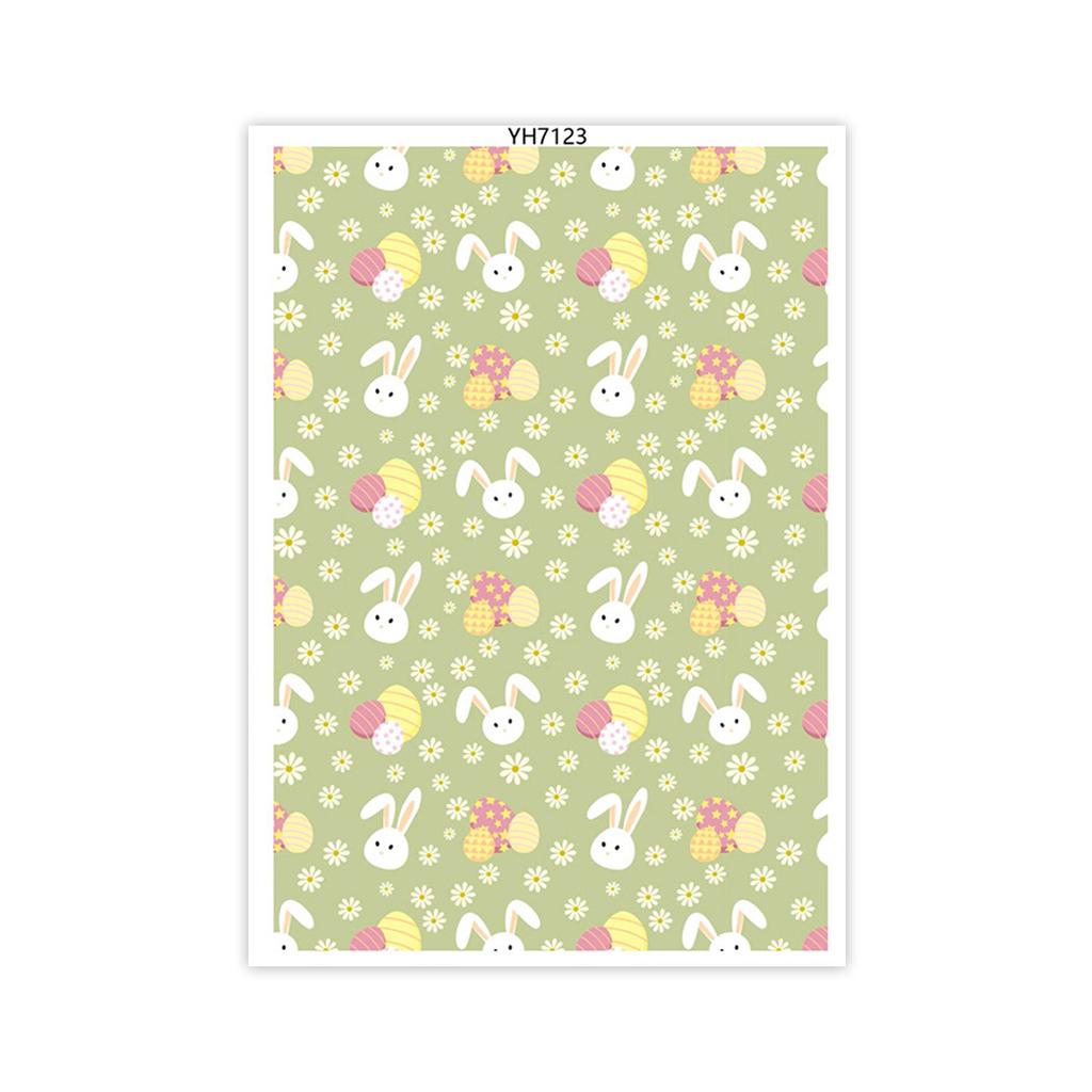 Water Soluble Clay Transfer Sheets Easters Rabbits Colored Eggs Transfer Paper Earrings Making Tool for Jewelry Making