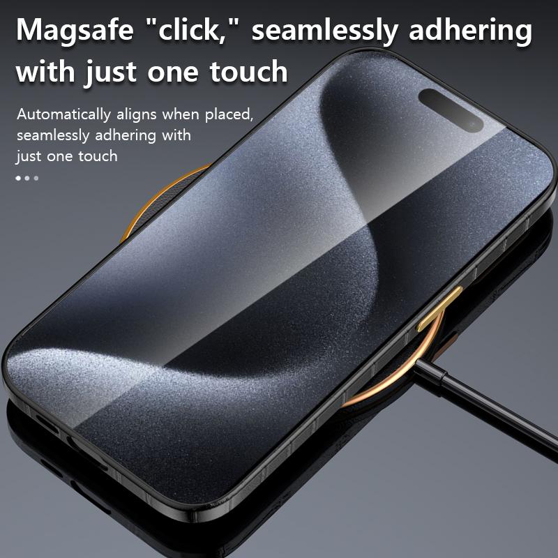Genuine Cowhide Leather for Magsafe Phone Case for iPhone 15 14 Pro Max 15Pro 14Pro Full Protection Magnetic Back Cover