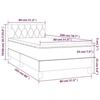 3141450 vidaXL Divan-lit Et Matelas Gris Foncé 80x200 Cm Velours