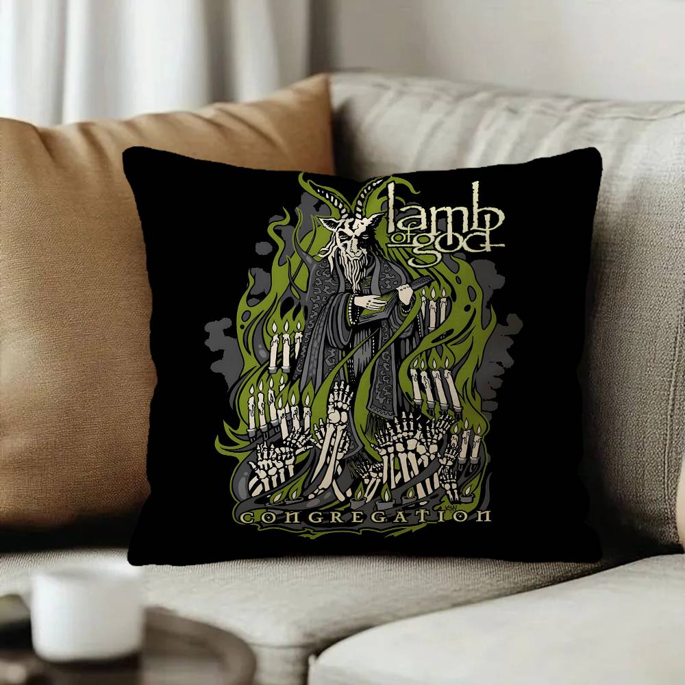 Band L-Lamb of GodS Pillow Cushion Cover Pillowcase Living Room Sofa Home Decor Customized