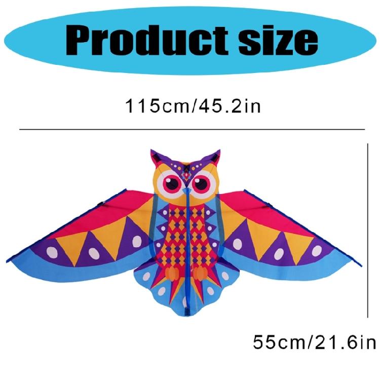 Owl Patterned Kites High Visibility Encourages Motor Skills Development Outdoor Exploration Gift