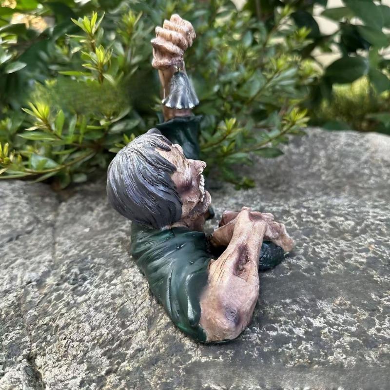 Halloweenské zombie figurky, dekorace pro atmosféru dvora a zahrady, špičková a okrajová pryskyřičná řemesla