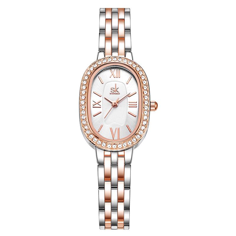 

Женские часы SK высокого класса с цирконом и кварцем, водонепроницаемые