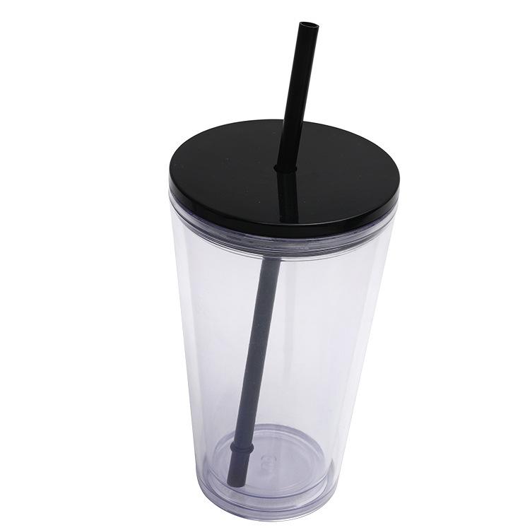 not predrilled 480ml 16oz clear plastic snow globe tumbler snow globe cup with straw and lid