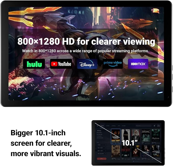 Android 15 Tablet, 10.1 Inch IPS, 20GB+64GB, WiFi 6, Bluetooth 5.4, Dual Camera