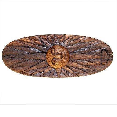 Wooden Secret Puzzle Box, Sun
