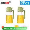 Top 2-in-1 Oil Dispenser Sprayer Pourer Oil Bottle Plastic Oil Container Vaporizer for Kitchen Salad Barbecue Camping Cooking 4