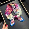 100% Natural Silk Scarf Women Luxury High Quality Headband Square Foulard Female Neckerchief Shawl Wraps Hijab Bandana Scarves