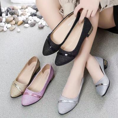 Summer New All-match Scoop Shoes Flat Bottom Single Shoes Women's Soft Bottom Peas Shoes Non-slip Pointed Women's Shoes