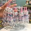 Cool Girl Pink Blue Phone Strap Lanyard Cute Kawaii Bead DIY Customized Pendant Key Chain For iPhone Oppo Vivo Camera Case