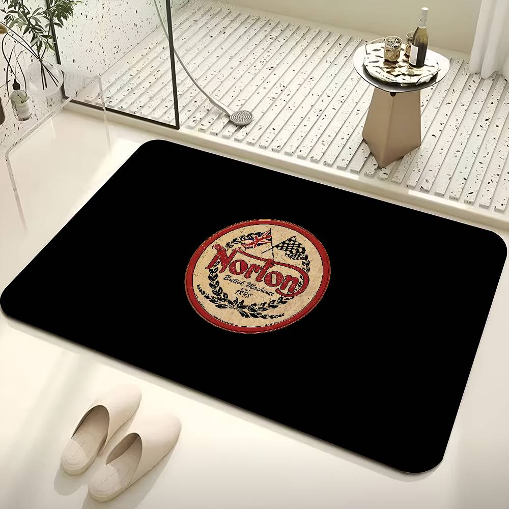 Motorcycle Racing N-Nortons Room Mats Washable Non-Slip Living Room Sofa Chairs Area Mat Kitchen Alfombra