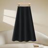 Women's Gray Sequin Wool A-Line Skirt: Autumn/Winter 2025 Shiny High-End Mid-Length Skirt