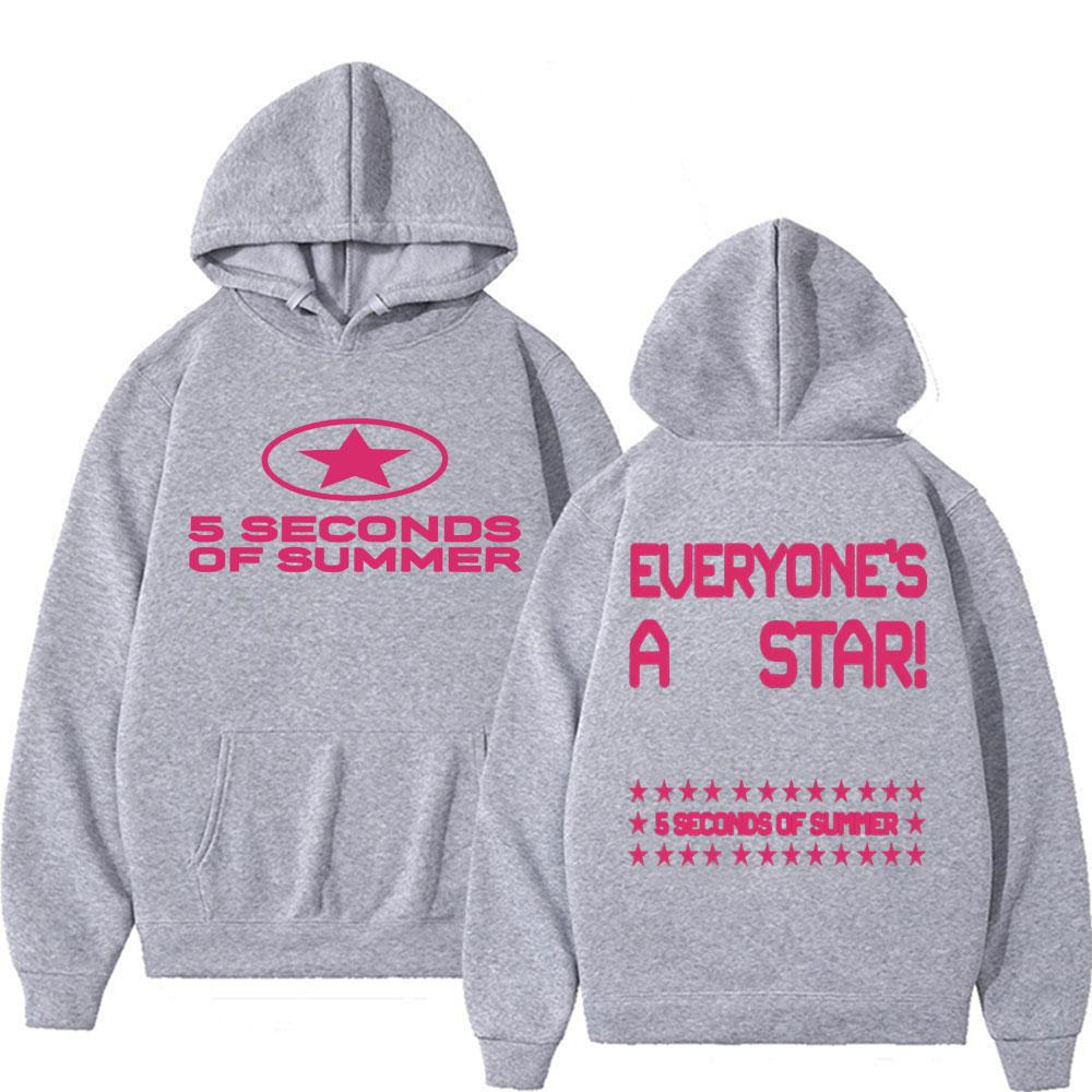 Unisex Woman's5 Seconds of Summer Everyone's A Star World Tour Hoodies Men Women Harajuku Hip Hop Street Sweatshirt Fleece Oversized Pullovers