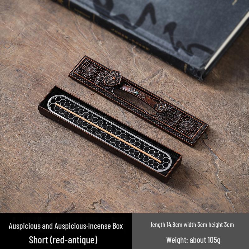 Zinc Alloy Sandalwood Incense Holder: Creative Fireproof Box for Indoor Use