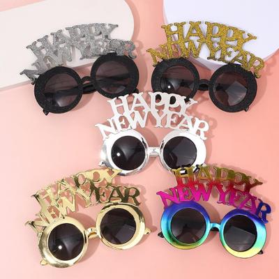 1/5Pieces Happy New Year Glasses 2026 Photo Booth Props Party Glasses Christmas Gift Decorative Sunglasses Outdoor Gadgets