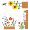 Window Decoration for Parties Hello Summer Clings Hawaiian Tropical Theme Static PVC Glass Electrostatic Cling Sticker Beach Pool Party Home