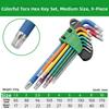 Precision Allen Wrench Set 1.5mm To 10mm Hexagon Spanner Set Heavy Duty L Wrench Kit  For Machinery