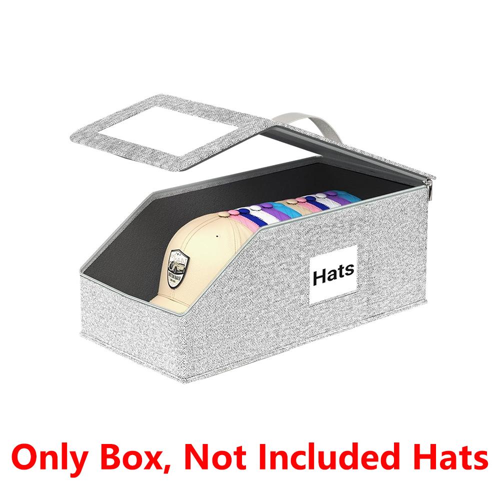 1 шт. Очень большой органайзер для шляп для бейсболок, штабелируемый органайзер для бейсболок, коробка для хранения с двойными прозрачными окнами JT529