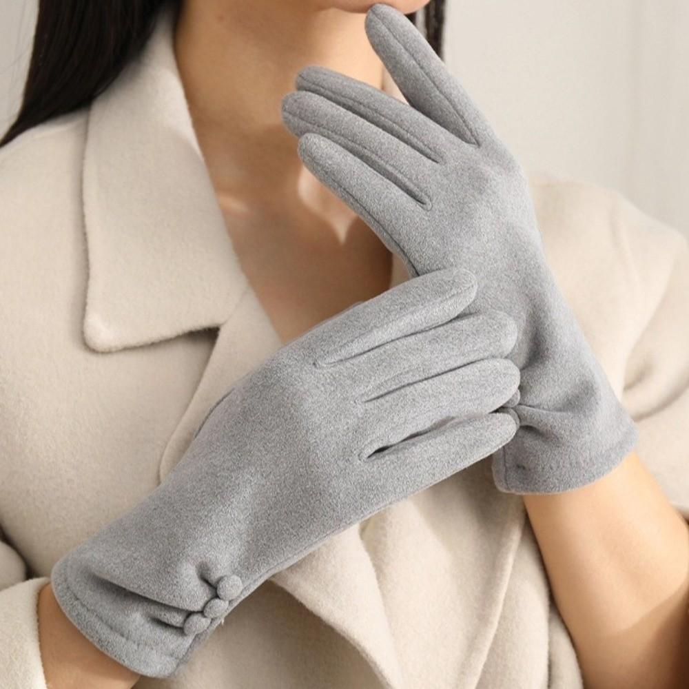 Soft Velvet Winter Thermal Gloves Thick Lined Fleece Lined Gloves Touchscreen Gloves  Riding