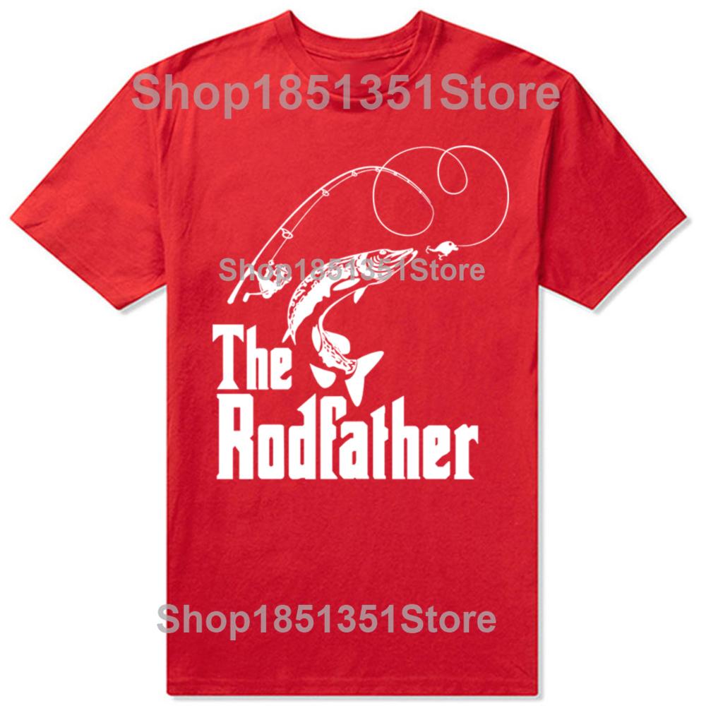 Funny The Rodfather Fishing Graphic Tshirts Men Womens Fashion Casual Tshirt 100 Cotton Loose Oversized Fisherman T Shirt S
