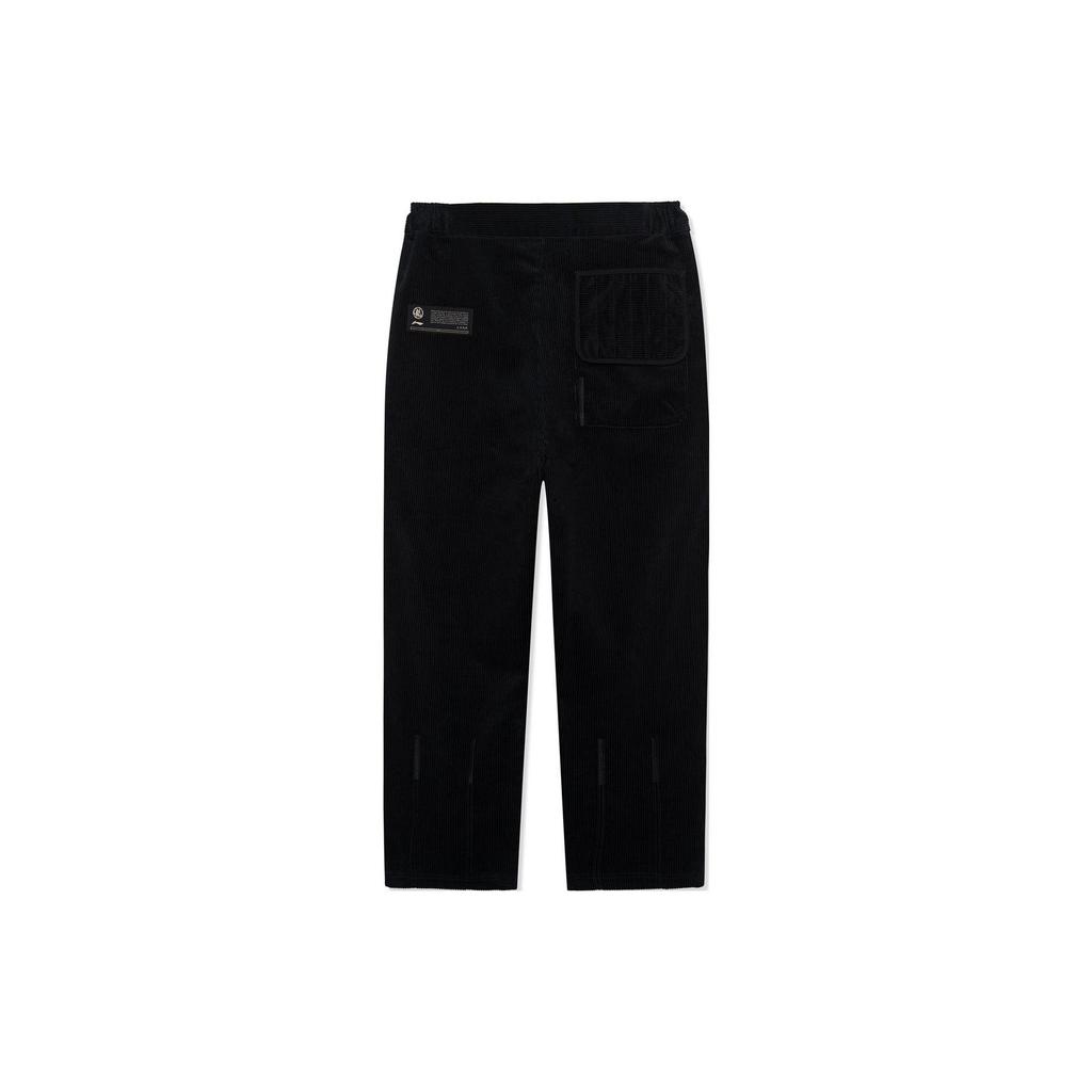 Li Ning Casual Pants Men's Black Moderate Straight Fit Pants AKXR509-2