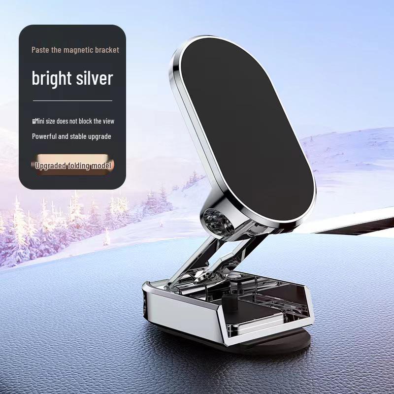 

Magnetic Car Phone Holder with 360° Rotation, Foldable Dashboard Design, Adhesive Mount
