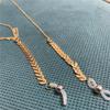 Modieuze metalen brillenketting, ophangkoord voor zonnebrillen