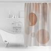 Minimalist Bohemian Color Block Bathroom Shower Curtain Artistic Colorful Bath Rug Decoration for Home Decor