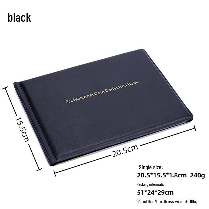 PVC Coin Album: Portable 10-Page, 24-Grid Storage for Coin Collection