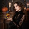 Halloween Themed Decorative Figurine with Child Character and Cat Companion Resin Material Indoor Display Ornament for Seasonal Decoration