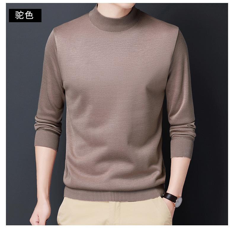 

Полувысокий ворот, толстый однотонный, Южная Корея, прямой свитер, мужской свитер, мужской пуловер с длинными рукавами 2XL