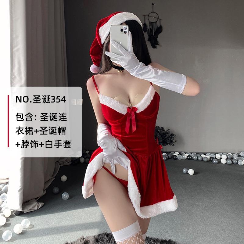 

Red show new christmas costume halloween stage costume cosplay bar photography photo suspender skirt average size