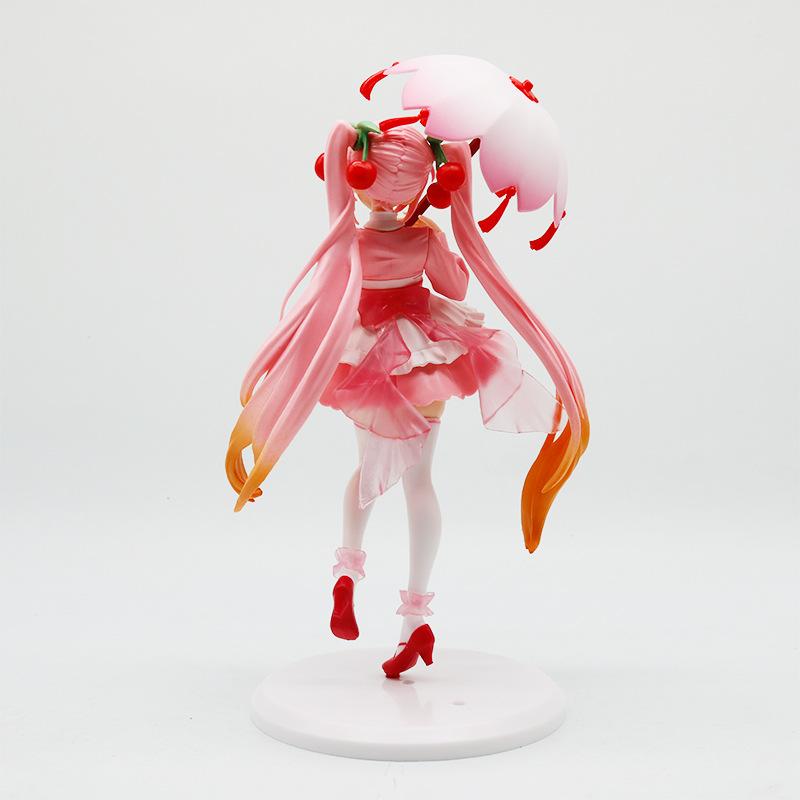 Anime Figur Hatsune Miku 21cm Sakura Miku Sakura Dress Figure Anime PVC Toys Gifts Collections Figurine