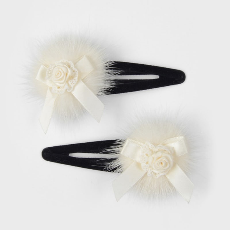 

Eireve PONPON ROSE HAIRCLIP SET (2 PCS) Cream White