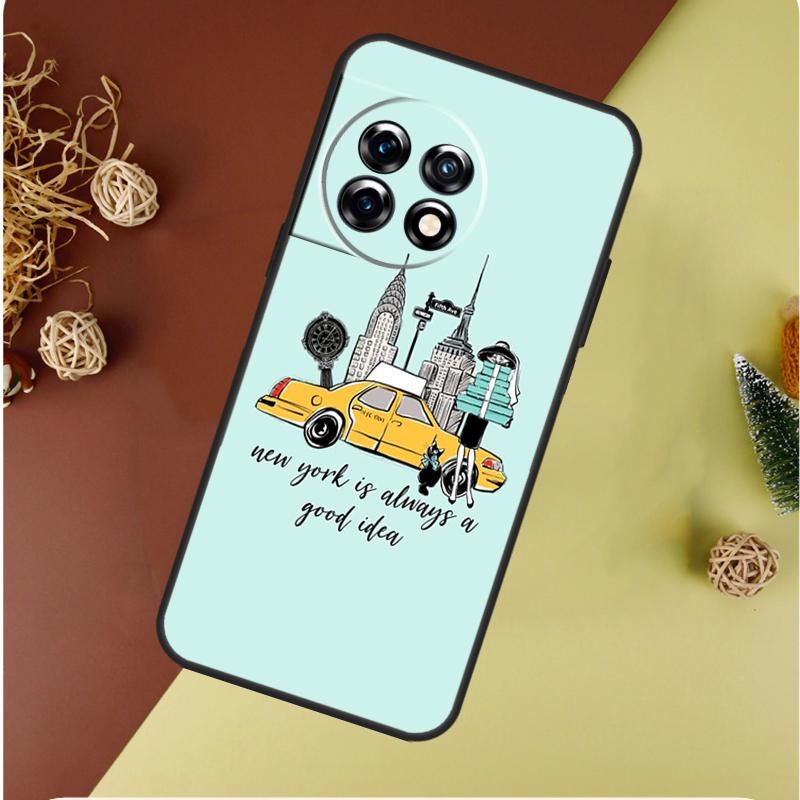 New York Girl For OnePlus 13 13R 12 12R 11 9 10 Pro 8T 9RT 10T 10R Nord 4 CE 2 3 Lite N20 N30 Phone Case